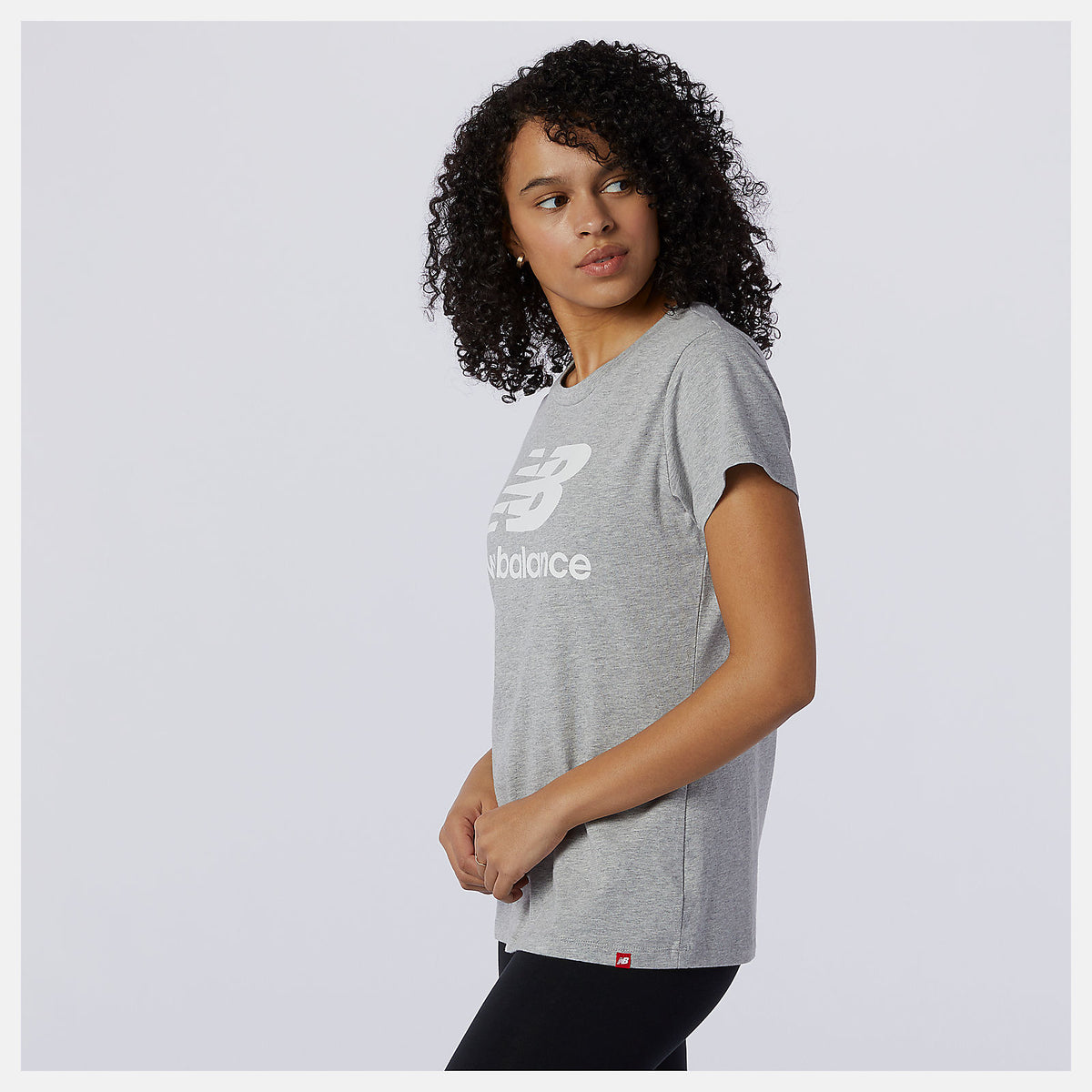 Women New Balance Essentials Stacked Logo Tee