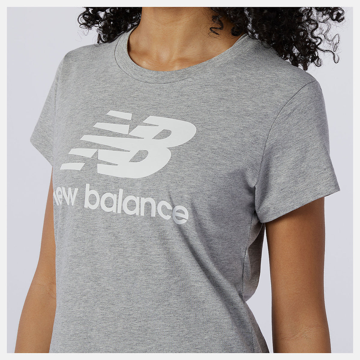 Women New Balance Essentials Stacked Logo Tee