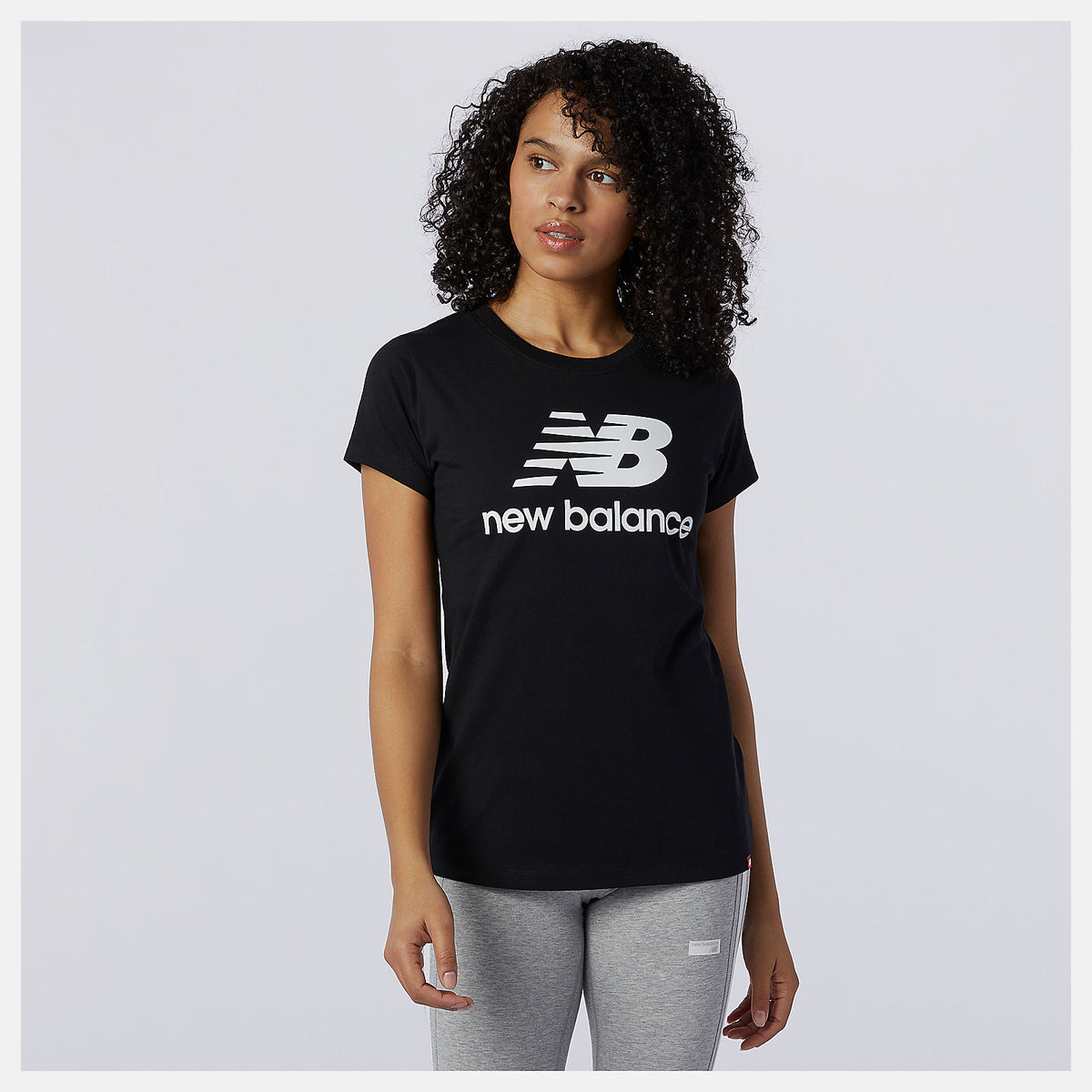 Women New Balance Essentials Stacked Logo Tee