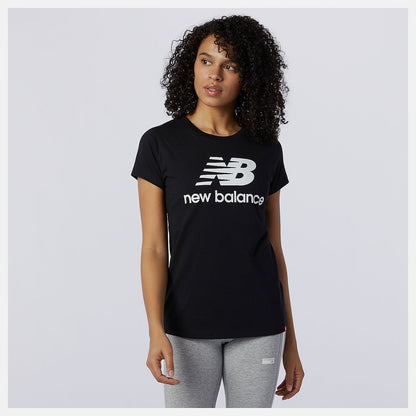 Women New Balance Essentials Stacked Logo Tee