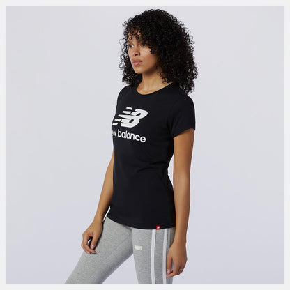 Women New Balance Essentials Stacked Logo Tee