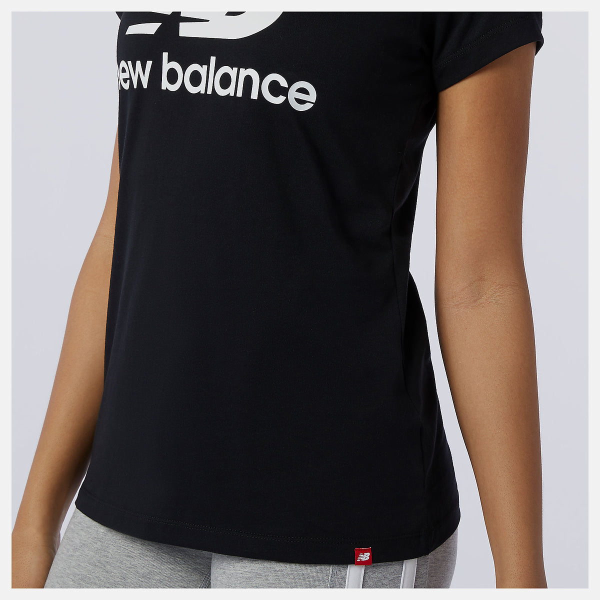Women New Balance Essentials Stacked Logo Tee