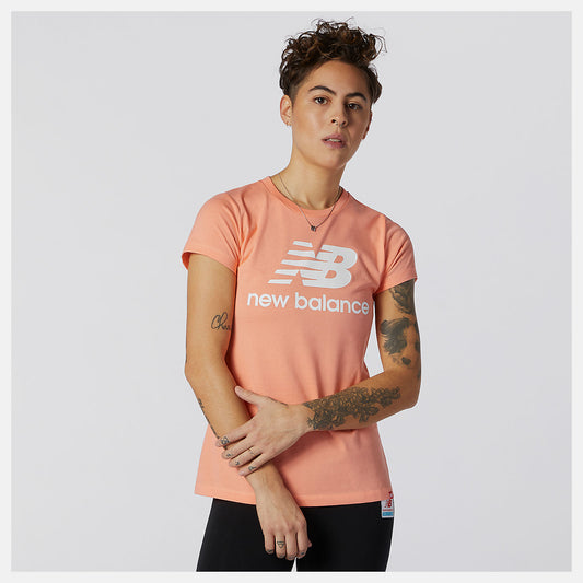 Women New Balance Essentials Stacked Logo Tee