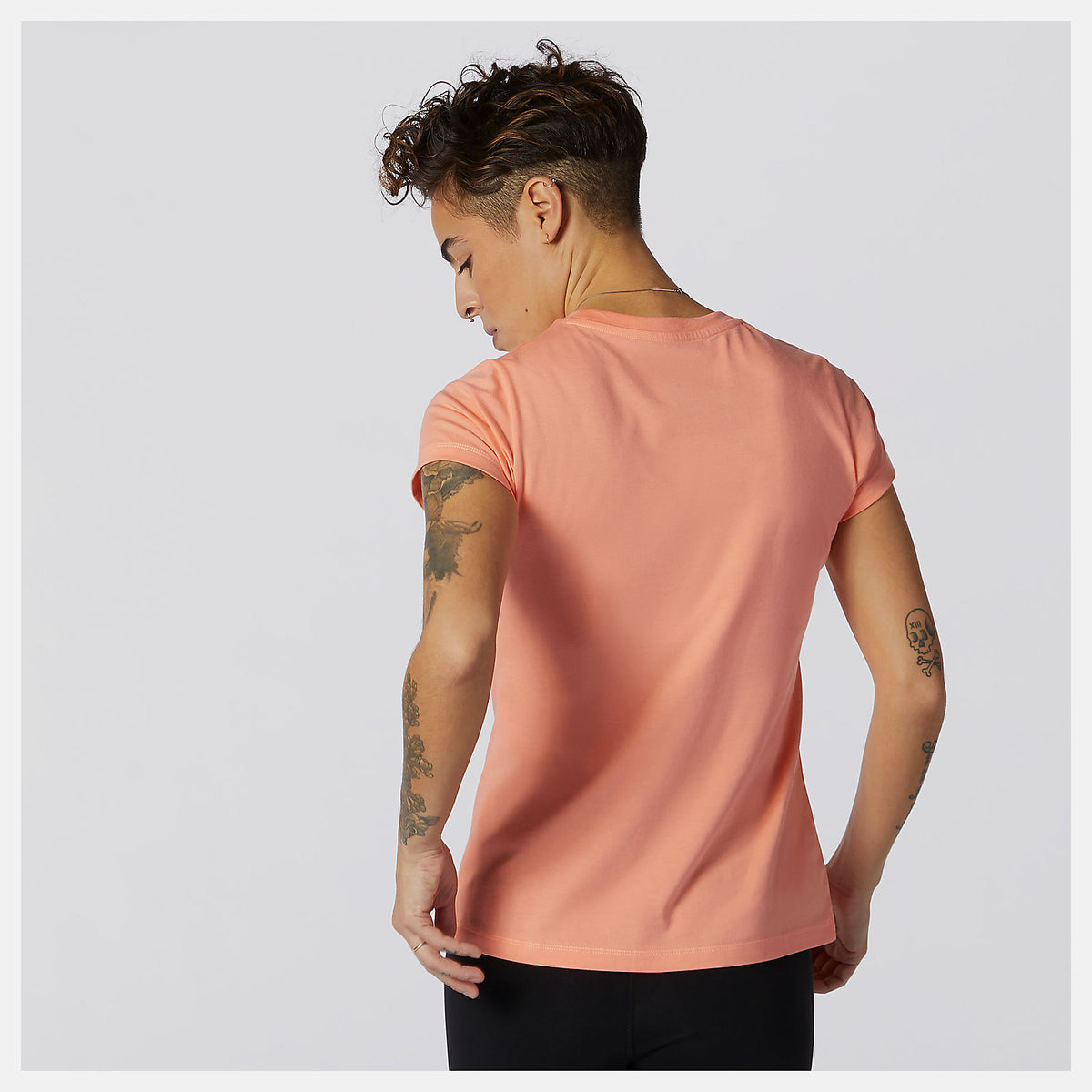 Women New Balance Essentials Stacked Logo Tee